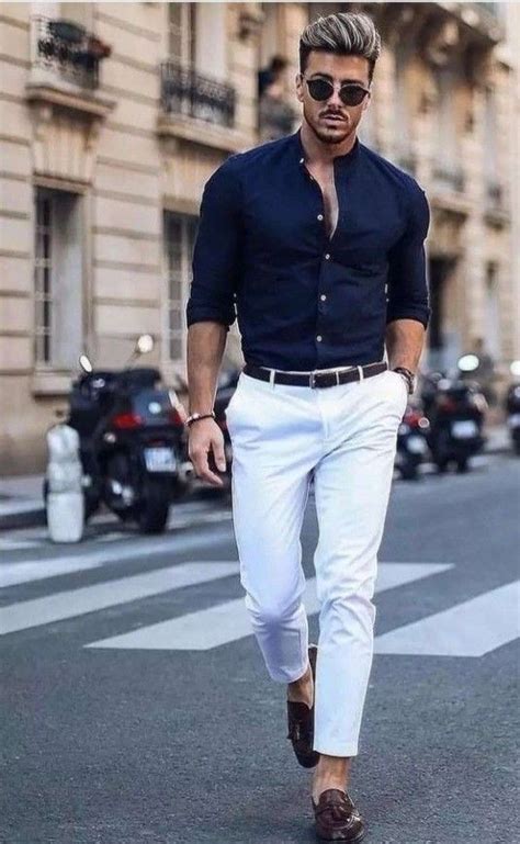 white navy blue pants.